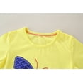 thumbnail image 5 of HILEELANG Toddler Girls' Summer Cotton Butterfly Tee & Floral Shorts Set, Yellow, Size 5T, 5 of 6