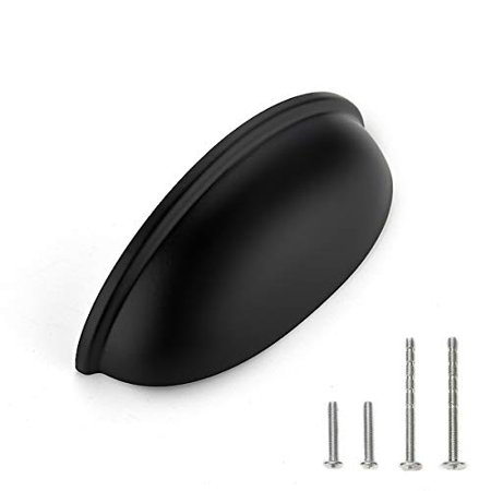 Ravinte 10 Pack 3 Drawer Pulls Flat Black Cabinet Cup Pulls Kitchen Hardware Cabinet Handles Drawer Handles Knobs 3 Inch Hole Center Walmart Canada