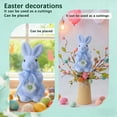 thumbnail image 6 of Orangide Easter Decor, Foam Flocked Bunny Tabletop Decorations, Flocking Bunny Figurine with Sunflower Moss Rabbit Tabletop Ornament with Bow tie for Spring Home Office Table Decor, 6 of 6