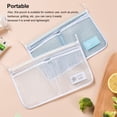 thumbnail image 4 of Bolsa de malla de almacenamiento del refrigerador bocadillos de doble compartimento organizadores condimentos portátiles reutilizables organización plástica bolsa azul 1pc Inevent HA059809-03, 4 of 7