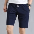 thumbnail image 1 of toraway Men Summer Casual Short Elastic Waist Workout Short Drawstring Casual Short Pants With Zipper Pockets L, 1 of 3