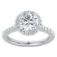 thumbnail image 2 of Brooks - Round Cut Halo Moissanite Lab - Diamond Engagement Ring, 2 of 5