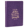 thumbnail image 4 of I Can Do All This Purple Handy-sized Faux Leather Journal - Philippians 4:13, 4 of 6