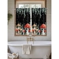 thumbnail image 4 of Mushroom Bathroom Window Curtain, Watercolor Botanical Sage Green Eucalyptus Leaves Light Filtering Coffee Kitchen Curtains, Bedroom Living Room Curtains 2 Panel 84"x45", 4 of 6