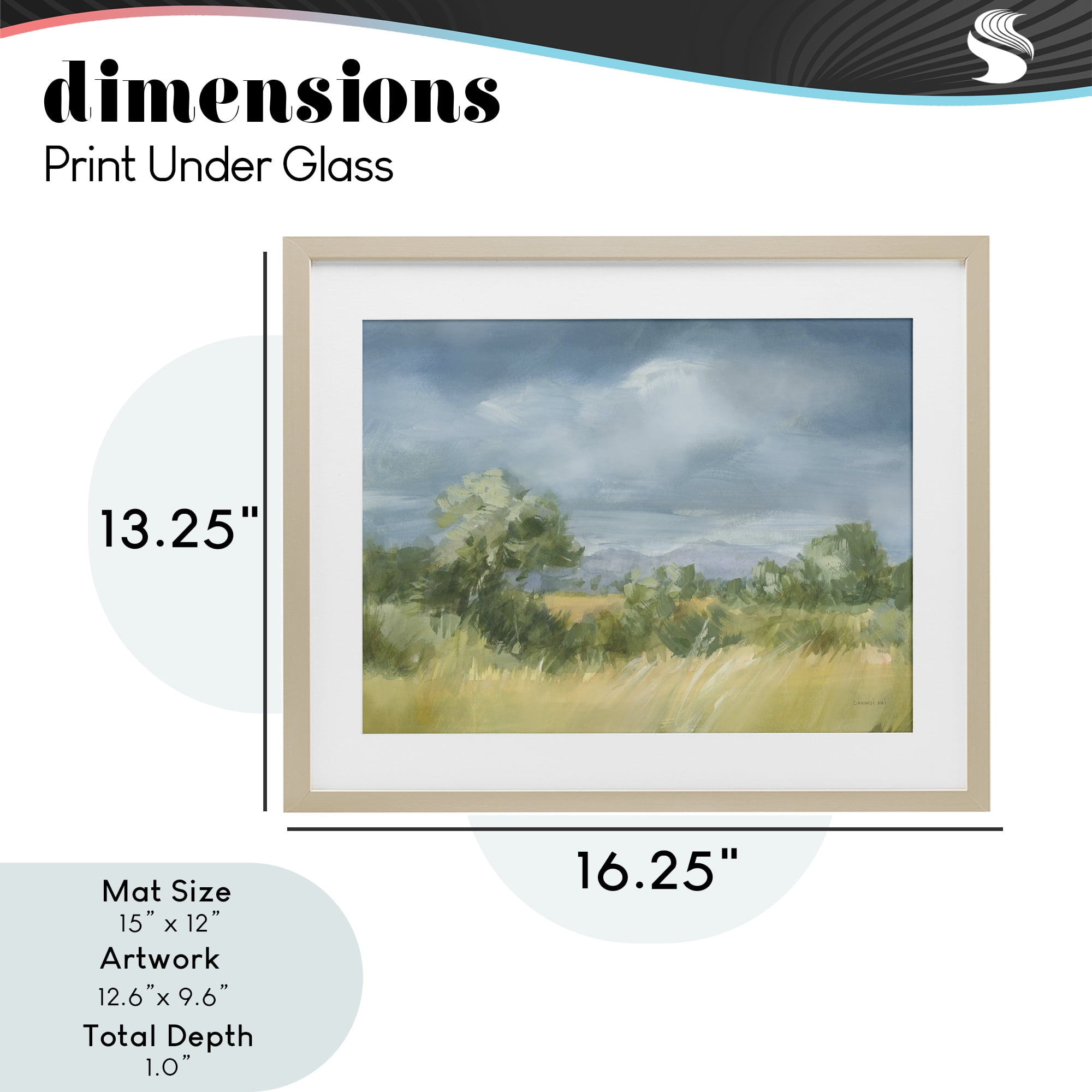 Stupell Industries Whispering Winds Countryside Birch Framed Print Under Glass, design by Danhui Nai