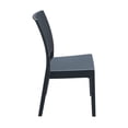 thumbnail image 4 of Luxury Commercial Living 34" Gray Patio Wickerlook Stackable Dining Chair, 4 of 9