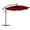 Wine, variant on Gymax 10 ft Patio Offset Umbrella w/ Solar Lights Deck Umbrella w/ Easy Tilt Adjustment Tan