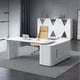thumbnail image 3 of Modern Keyboard Office Desks Luxury Writing Bureau Multifunctiona Office Desks Meeting Living Room Scrivania Home Decorations My Lux Decor Round, 3 of 24