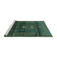 thumbnail image 2 of Ahgly Company Machine Washable Indoor Rectangle Persian Turquoise Blue Traditional Area Rugs, 7' x 9', 2 of 4
