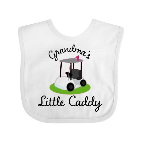 Inktastic Grandma's Little Caddy Golf Boys or Girls Baby Bib