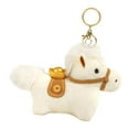 thumbnail image 4 of Colgante de bolso con forma de caballo, accesorio para bolso con llavero y anillos de peluche creativos. Blanco, 4 of 7