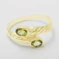thumbnail image 4 of LBG British Made 18k Yellow Gold Natural Peridot Womens Band Ring - 33 size options - 7.25 - 33 size options - Sizes 4 to 12 Available, 4 of 6