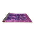thumbnail image 2 of Ahgly Company Indoor Round Oriental Purple Industrial Area Rugs, 5' Round, 2 of 4