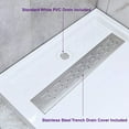 thumbnail image 2 of WOODBRIDGE Shower Base 6034-1000L 60" L x 34" W x 4" H, Left Drain, White, 2 of 6