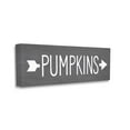 thumbnail image 3 of Stupell Industries Pumpkins Rustic Seasonal Autumn Arrow Pointing Sign Graphic Art Gallery Wrapped Canvas Print Wall Art, Design by Lettered and Lined, 3 of 5