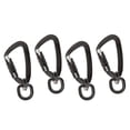 thumbnail image 1 of 4pcs Carabiners KG De Fuerza, Adecuado Para Caminatas, Hamacas Para Acampar, Correas Giratorias, Correa Para Mascotas, Llavero Cola  Mosquetón de bloqueo automático para exteriores, 1 of 7