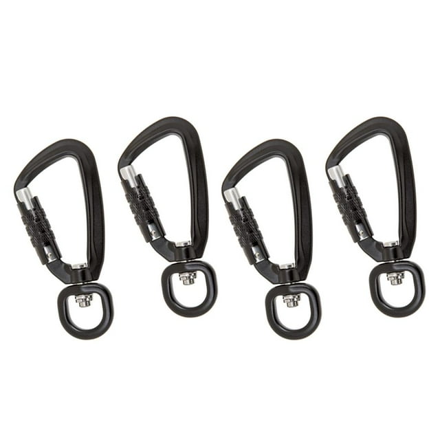 4pcs Carabiners KG De Fuerza, Adecuado Para Caminatas, Hamacas Para Acampar, Correas Giratorias, Correa Para Mascotas, Llavero Cola Mosquetón de bloqueo automático para exteriores