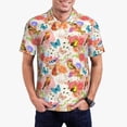 thumbnail image 5 of Wukai Flowers And Birds Watercolor Men’s Polo Shirts,Quick-Dry Athletic Shirt,Classic Fit Shirts-Small, 5 of 8