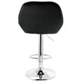 thumbnail image 3 of Elama 2 Piece Adjustable Velvet Bar Stools in Black with Chrome Base, 3 of 8