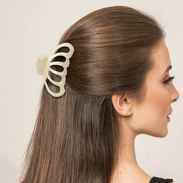 Pinza para el pelo para mujer | Agarre fuerte y antideslizante | Diseño abierto para mayor comodidad | Para cabello largo, fino, mediano, rizado u ondulado | Para usar todo el día
