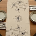 thumbnail image 5 of Floral Table Runner, Spring Flower Washable Cotton Linen Table Runners 90 Inches Long, Dresser Scarf Runner for Dining/Coffee/Kitchen/Hallway Tables 13''x90'' Modern Abstract Art Pastoral, 5 of 9
