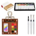 thumbnail image 1 of Set de Acuarela de Bolsillo para Viaje, Mini  de Acuarela (8 Cuadrículas), Kit Portátil de Pintura y Pincel., 1 of 1
