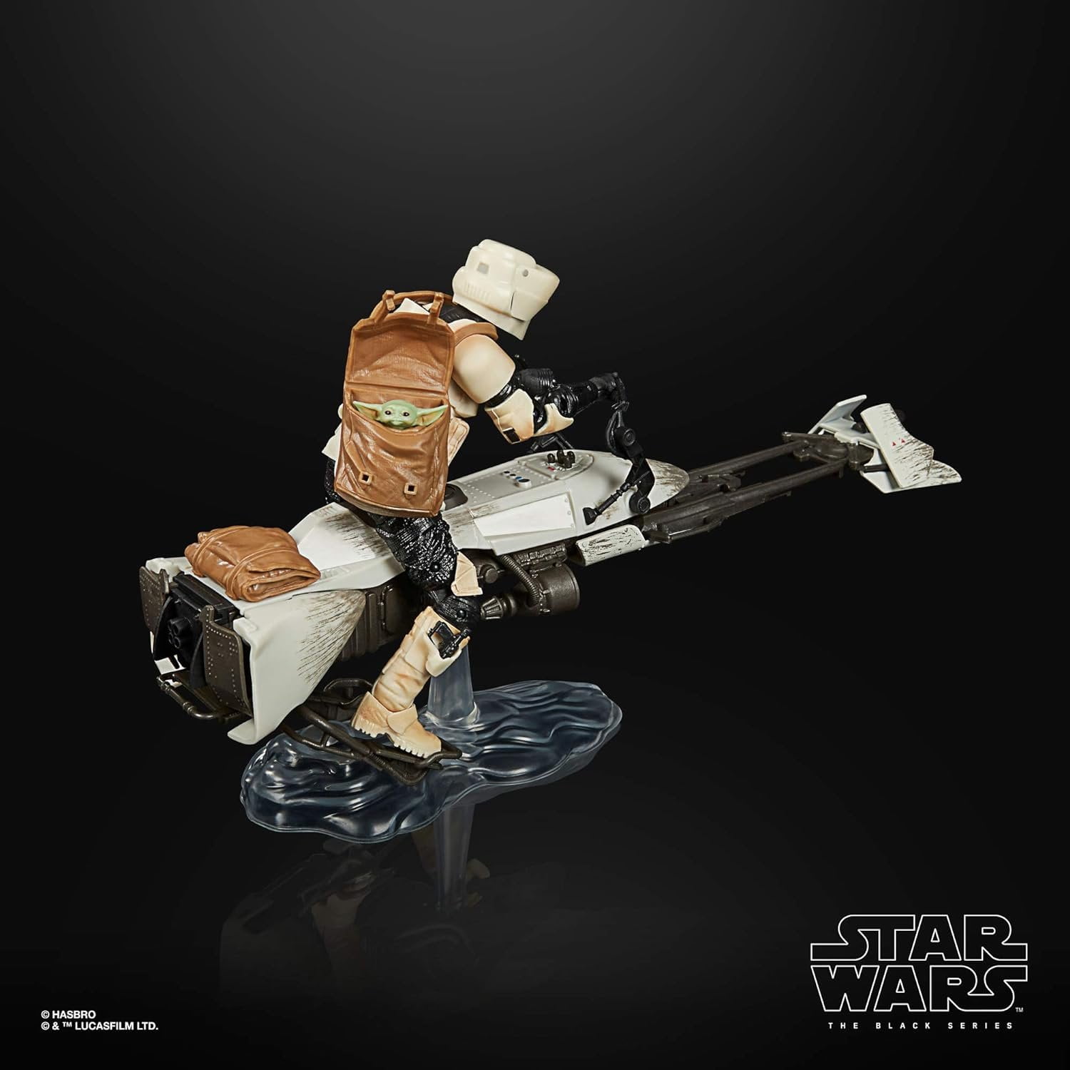 STAR WARS BLACK SERIES SPEEDER BIKER SCOUT TROOPER & THE CHILD