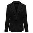 thumbnail image 2 of WNEGSTG Jackets for Women, Womens Casual Open Front Long Sleeve Lapel Collar Button Work Office Business Jacket, Black M, 2 of 5