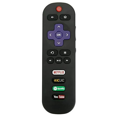New RC280 IR Remote Control fit for TCL ROKU TV Smart HDTV w Netflix KLIC Spotify You Tube Shortcut App Key 32S3800 (Best Roku App For Ipad)