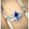 thumbnail image 3 of 2Ct Marquise Cut Lab-Created Tanzanite Women Ring 14K White Gold Plated, 3 of 4