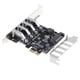 thumbnail image 4 of 1pc Reemplazo 4 puertos USB 3.0 Controlador de concentrador Adaptador de tarjeta de expansión Convertidor jinwen  Tarjeta de expansión PCI Express, 4 of 8