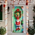 thumbnail image 6 of Christmas Door Cover 71x35 Inches Santa Claus Decorative Door Curtain Flag Exquisite Background Christmas Door Covers Holiday Party Decor Doors, Wall, Windows, 6 of 8