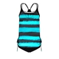 thumbnail image 5 of Tankini Swimsuits for Women Two Piece Bathing Suits Tie-Dye Tops with Shorts Summer Athletic Swimwear - Womens Loose Swimsuit Adjustable Straps T-Back Top & Shorts Suit Blue M, 5 of 6
