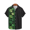 thumbnail image 2 of CHUMUD Mens St. Patrick's Day Shirt Hawaiian Shirts Clover Printed Short Sleeve Beach Top Summer Casual (Avail for Plus Size), 2 of 5