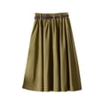 thumbnail image 2 of MarinaVida Women Ladies High Waist Long Skirt Stretch Plain Flared Pleated Long Maxi Skirt Dress, 2 of 2