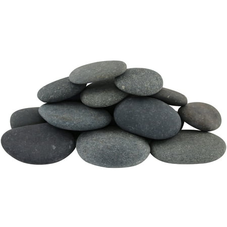 Rainforest, Outdoor Decorative Stones, Mexican Beach Pebbles, Grey, 1-3", 30lbs