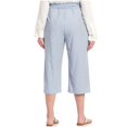 thumbnail image 2 of Calvin Klein Womens Wide-Leg Ruffle-Waist Capri Casual Trouser Pants blue 1X/23 Calvin Klein Trousers, 2 of 2