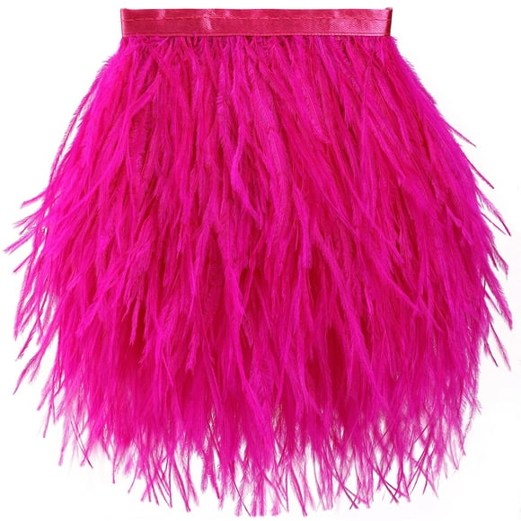 Soarer Feather Rim, color fucsia, avestruz, 10-13 cm, 2 m, para coser