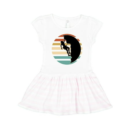 

Inktastic Rock Climbing Mountain Climber Silhouette Gift Toddler Girl Dress