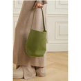 thumbnail image 4 of Bolso de hombro de cuero genuino mate para mujer, bolso de cubo verde aguacate, bolso de mano grande para viaje, nuevo, 2024, 4 of 5