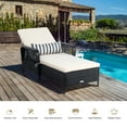 thumbnail image 6 of BLACK JAGUAR Outdoor Chaise Rattan Lounge Chair Patio Reclining Chair w/6 Positions Adjustable Backrest, 6 of 10