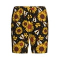 thumbnail image 3 of Yiaed Sunflowers And Bww for Men's Soft Sleep Pajama Short Lounging Pajama Shorts-4X-Large, 3 of 8