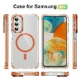thumbnail image 2 of ShellTech for Samsung Galaxy A15 Case with Screen Protector Compatible,Military-Grade Drop TestedShockproof Slim Fit Magnetic Crystal Cover,Orange, 2 of 9