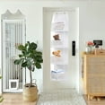 thumbnail image 2 of OhhGo Over The Door Hanging Pantry Organizer 4-Shelf Behind The Door Storage Organizer with Clear Plastic Pockets Large Capacity for Closet Bedroom Bathroom (White), 2 of 13
