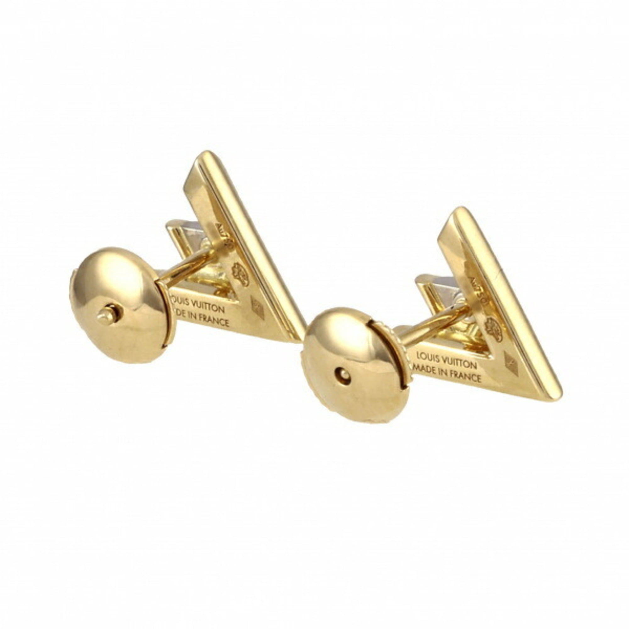 Authenticated Used Louis Vuitton Puce LV Vault One Earrings
