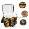 thumbnail image 6 of FORMRS Insulated Cooler Bag 24 Cans Capacity Soft Leakproof Lunch Box with Side Pockets, Green Retro Leaves, 6 of 7