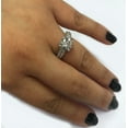 thumbnail image 4 of Pompeii Certified  3 3/4Ct Round Diamond Engagement Heirloom Ring 14k White Gold, 4 of 5