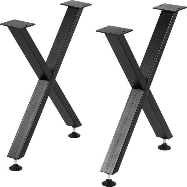 Vevor Metal Table Legs Set Of 2 Steel Dining Table Legs 19 Inch Black Heavy Duty