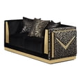 thumbnail image 2 of Furniture of America Samison Fabric Zebra Print 2-Piece Sofa Set in Black, 2 of 19