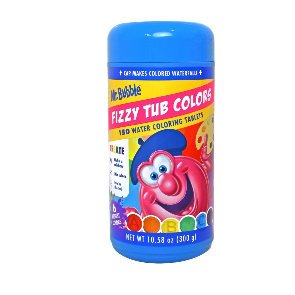 (12 pack) Mr. Bubble Fizzy Tub Colors, Fragrance Free, Waterfall Cap, 150 Count